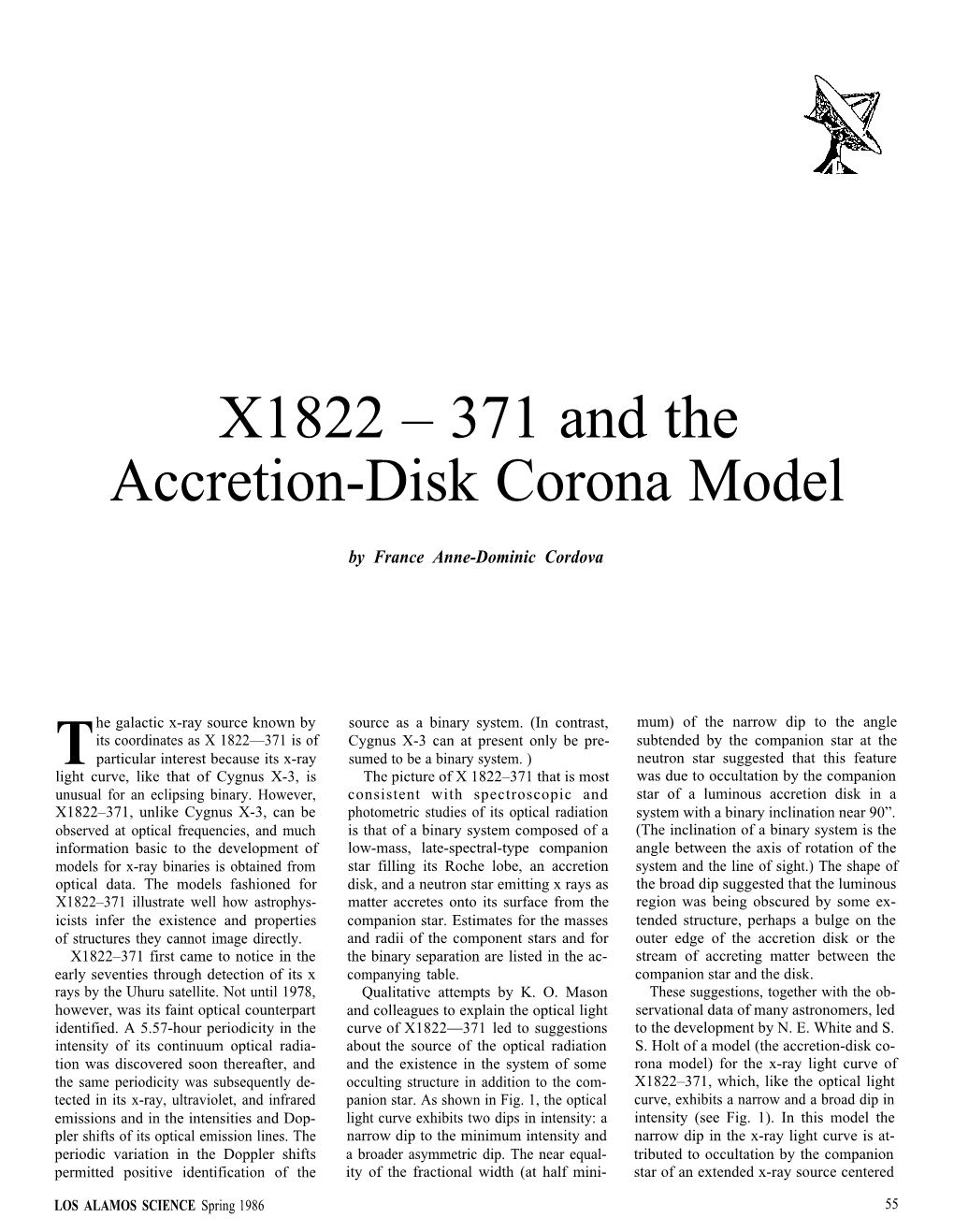 Xl822371 and the Accretion-Disk Corona Model