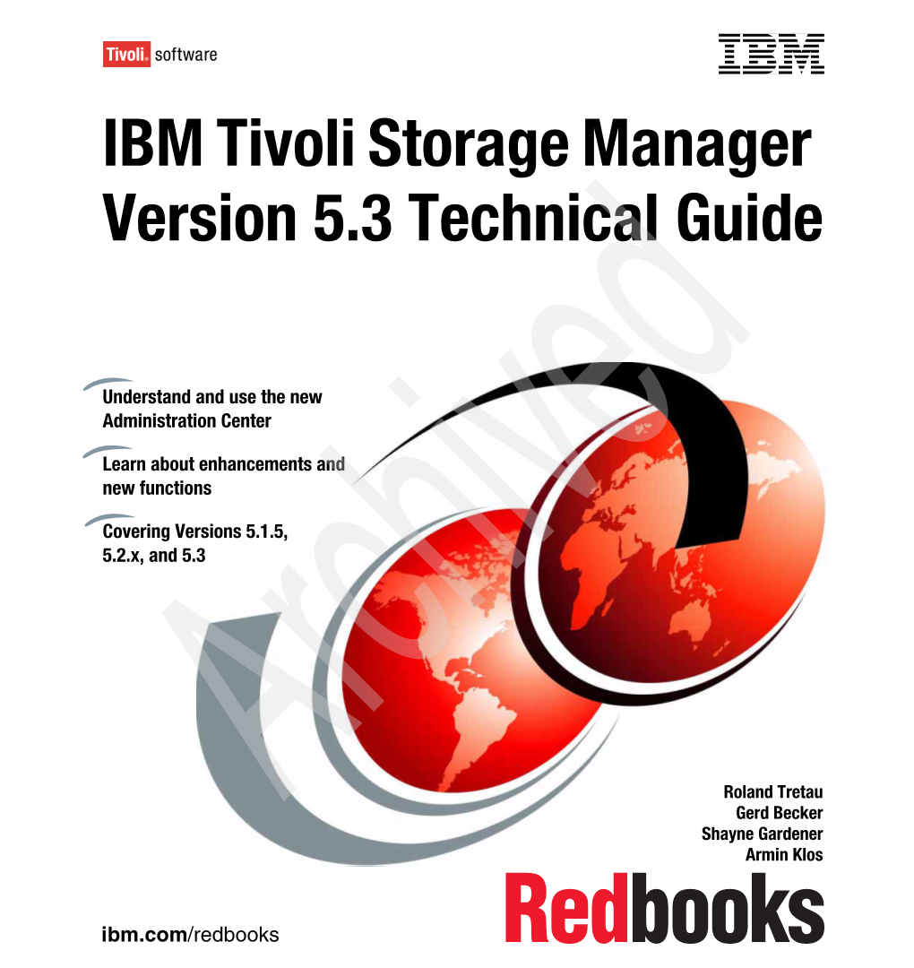 IBM Tivoli Storage Manager Version 5.3 Technical Guide