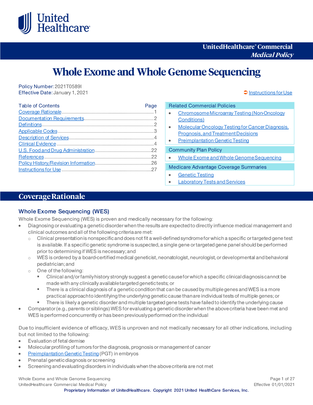 Whole Exome and Whole Genome Sequencing