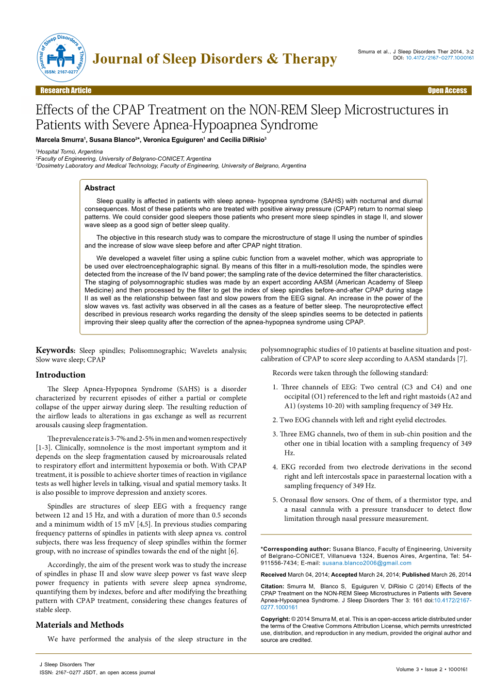 Effects of the CPAP Treatment on the NON-REM Sleep Microstructures In