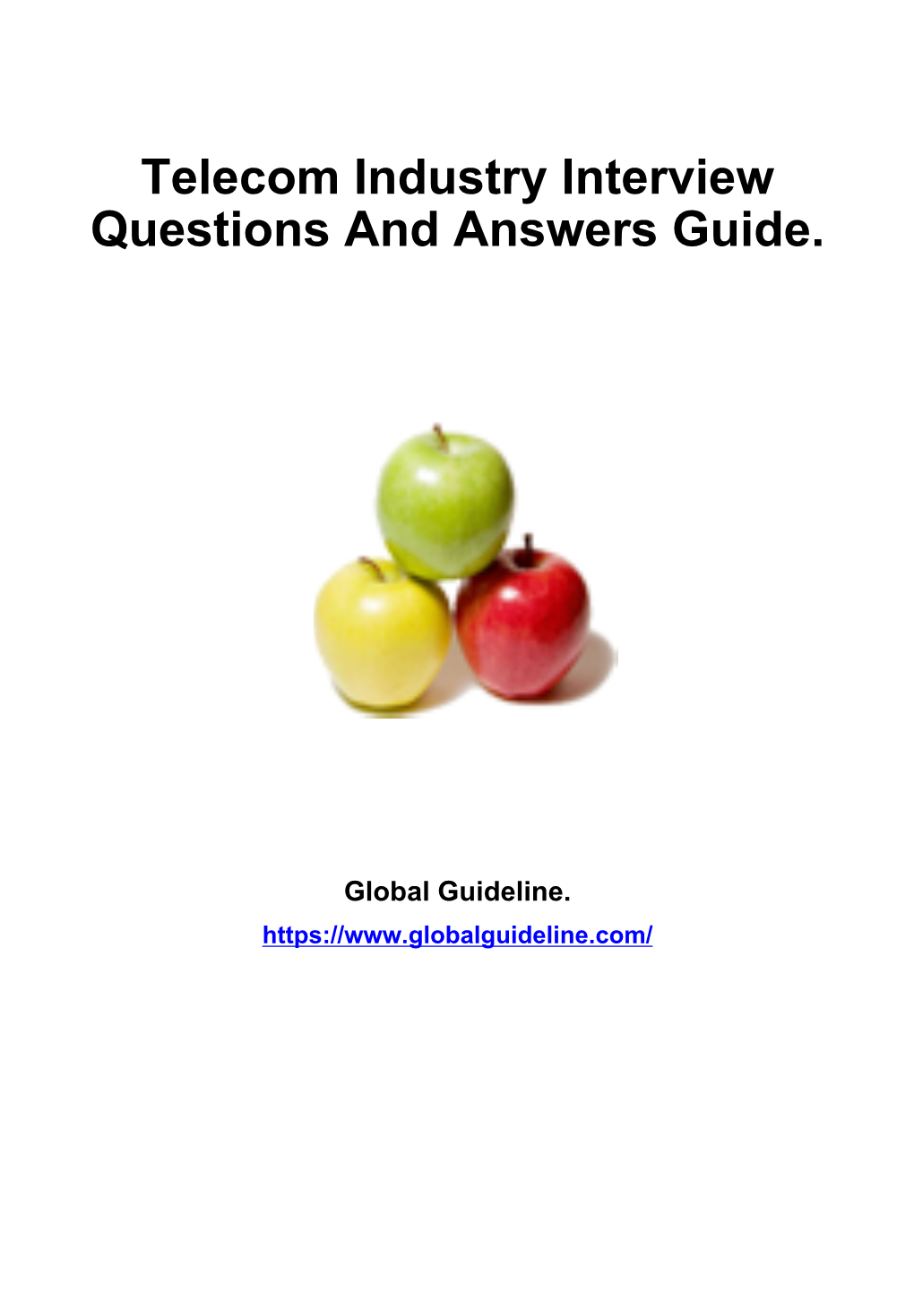 Telecom Industry Interview Questions and Answers Guide