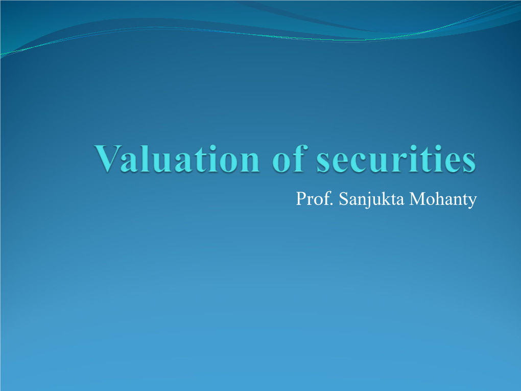 Security Valuation(Bond Valuation)-Converted