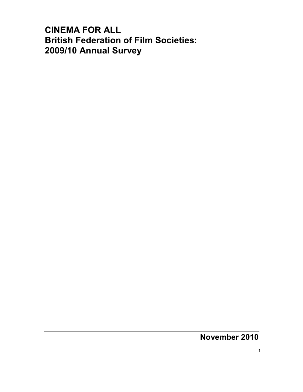 Community Exhibitor Survey Report 2010