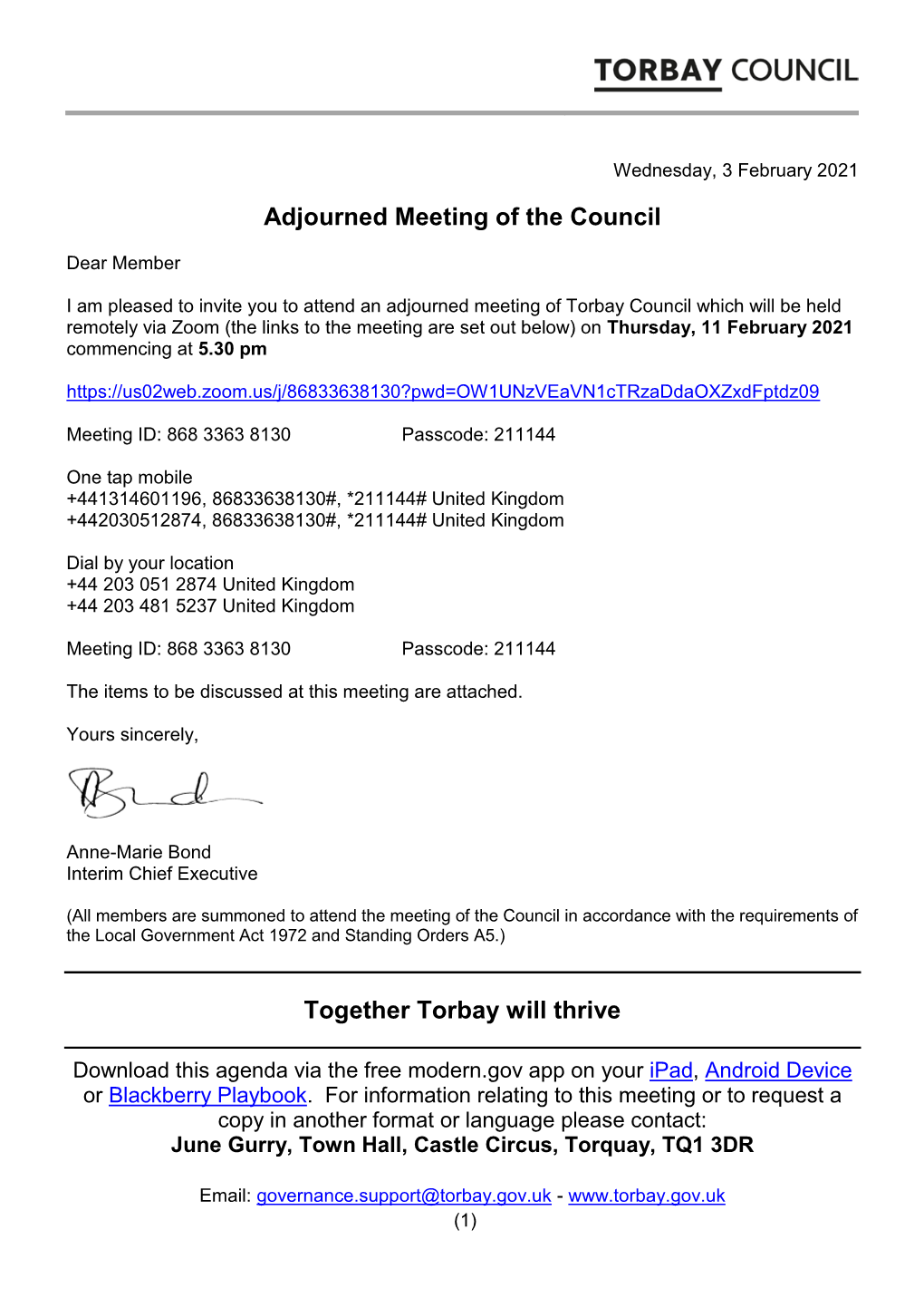 (Public Pack)Agenda Document for Council, 11/02/2021 17:30