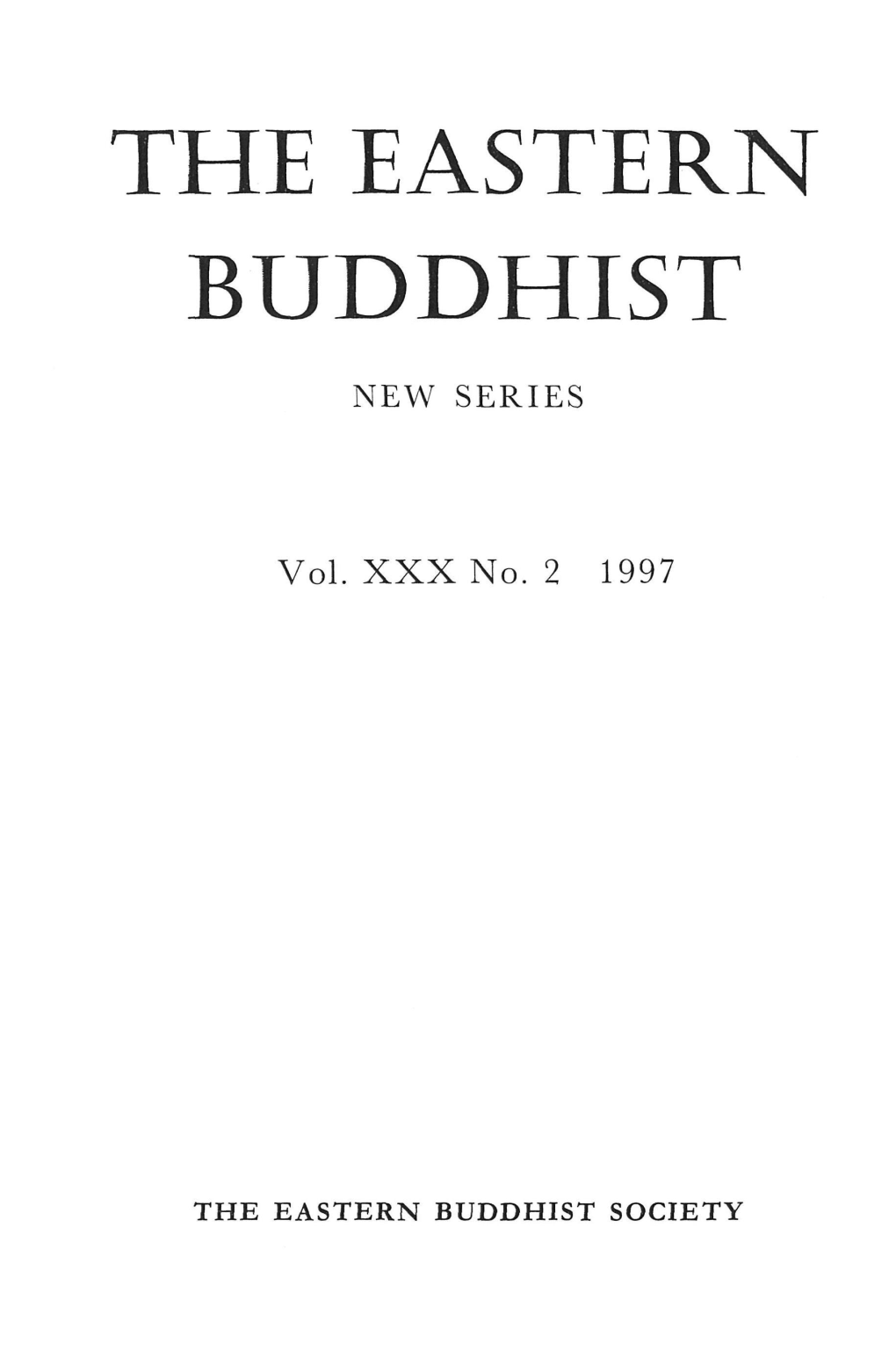 The Eastern Buddhist