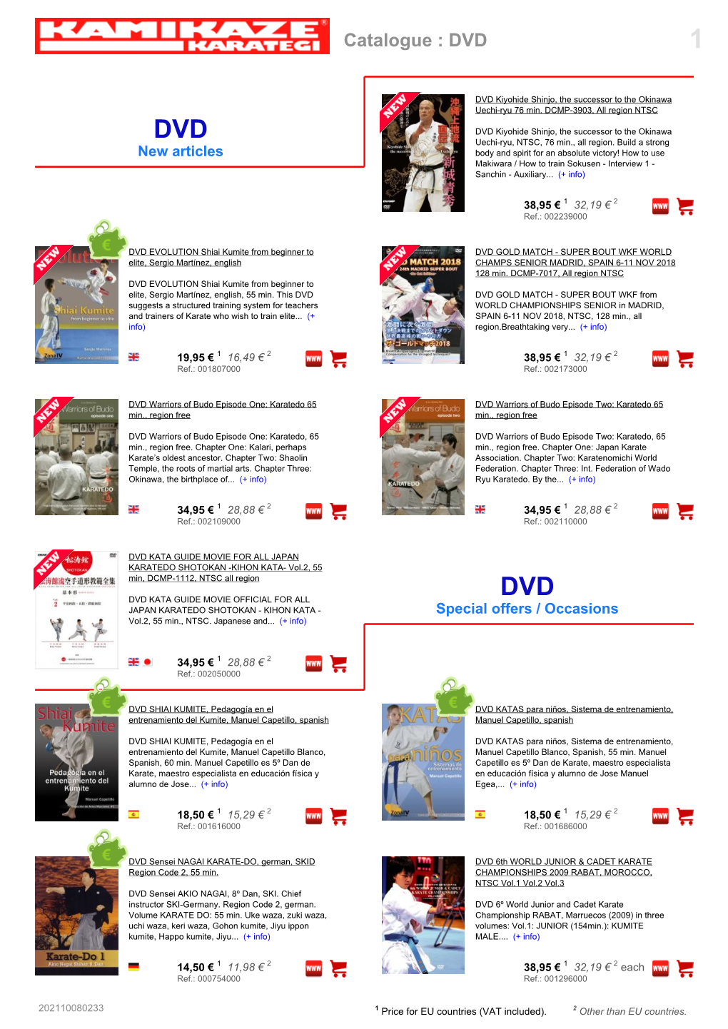 Karate and Kobudo Dvds Including All New Titles!
