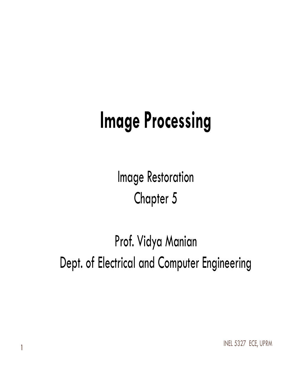 Image Processing