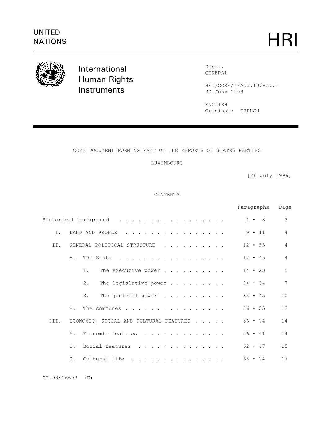 International Human Rights Instruments