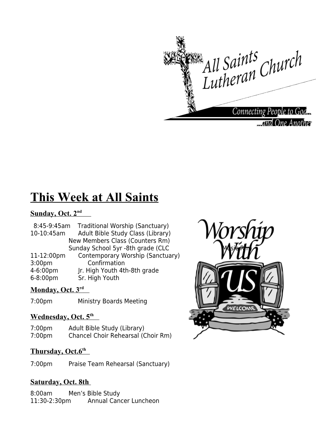 This Week at All Saints