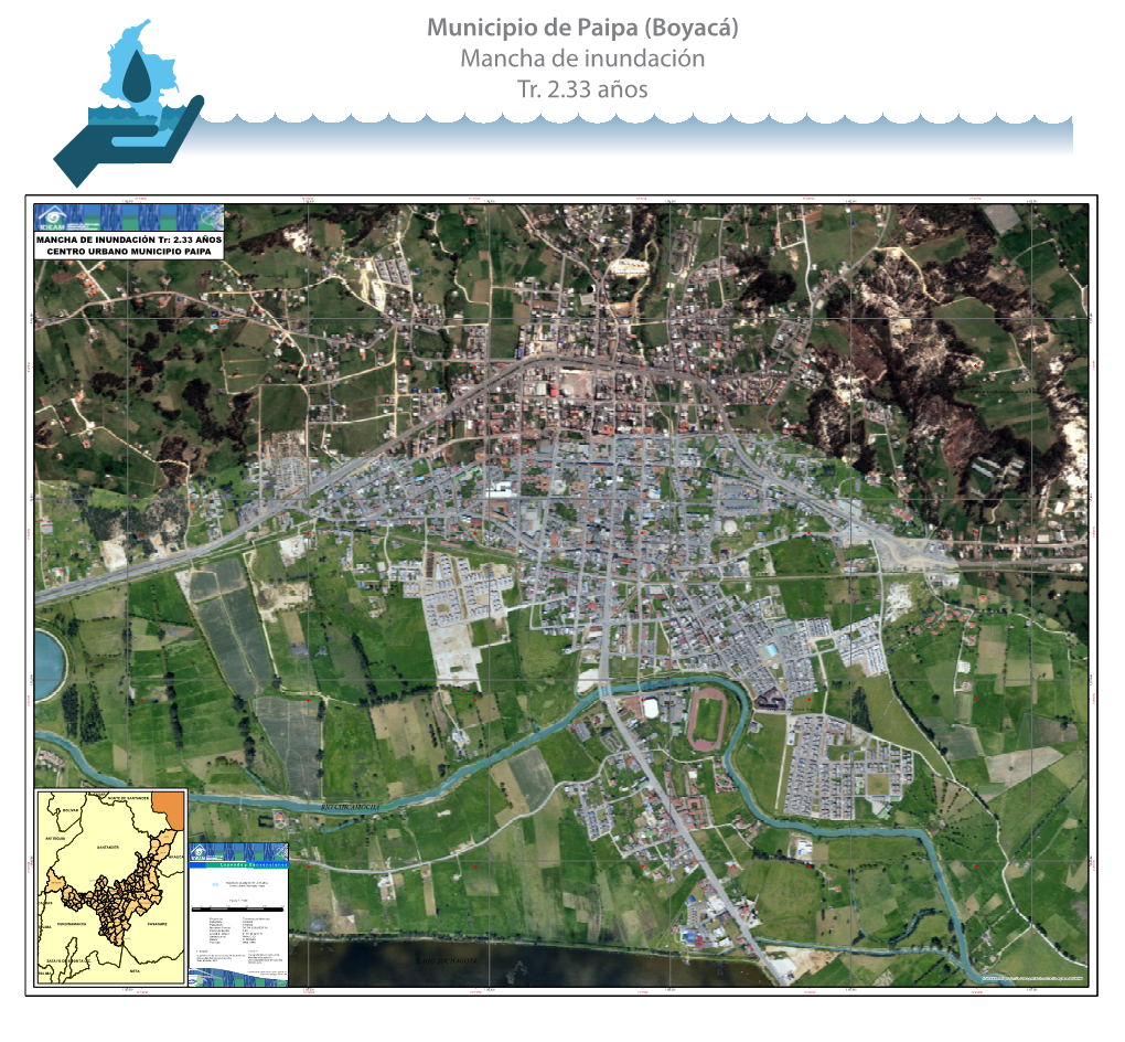 Municipio De Paipa (Boyacá) Mancha De Inundación Tr. 2.33 Años