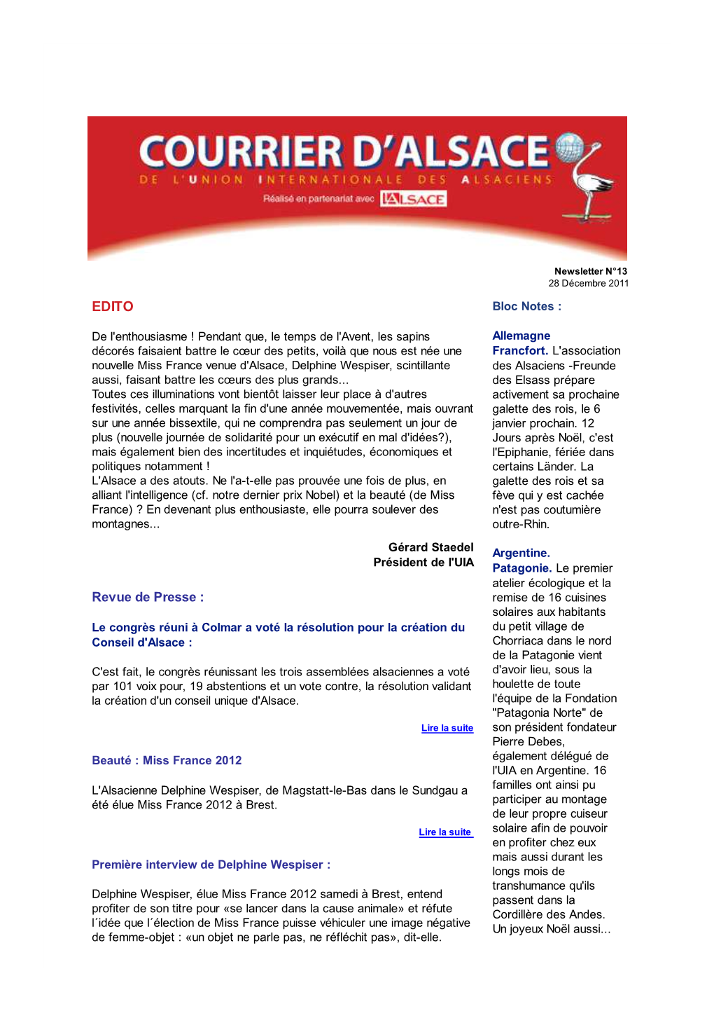 (Courrier D'alsace