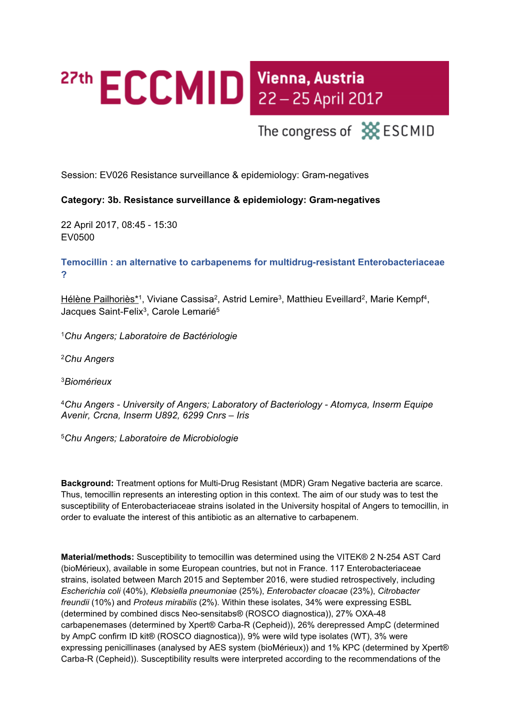 Temocillin : an Alternative to Carbapenems for Multidrug-Resistant Enterobacteriaceae ?