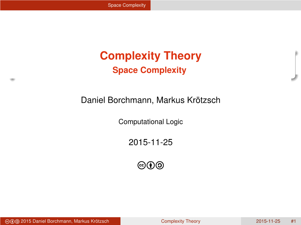 Lecture 13: Space Complexity