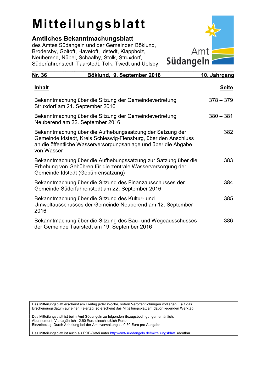 Mitteilungsblatt