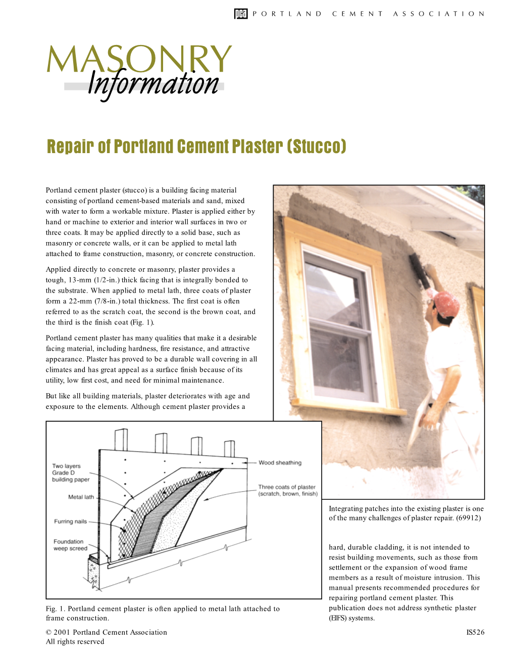 Repair of Portland Cement Plaster (Stucco)