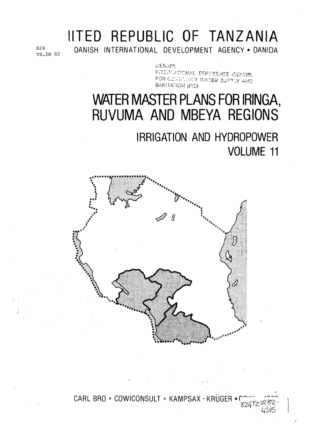 Iited Republic of Tanzania Water Master Plans For