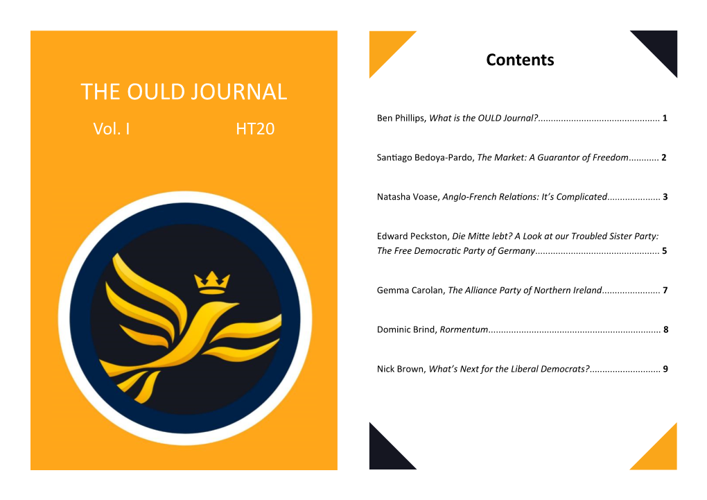 THE OULD JOURNAL Ben Phillips, What Is the OULD Journal?
