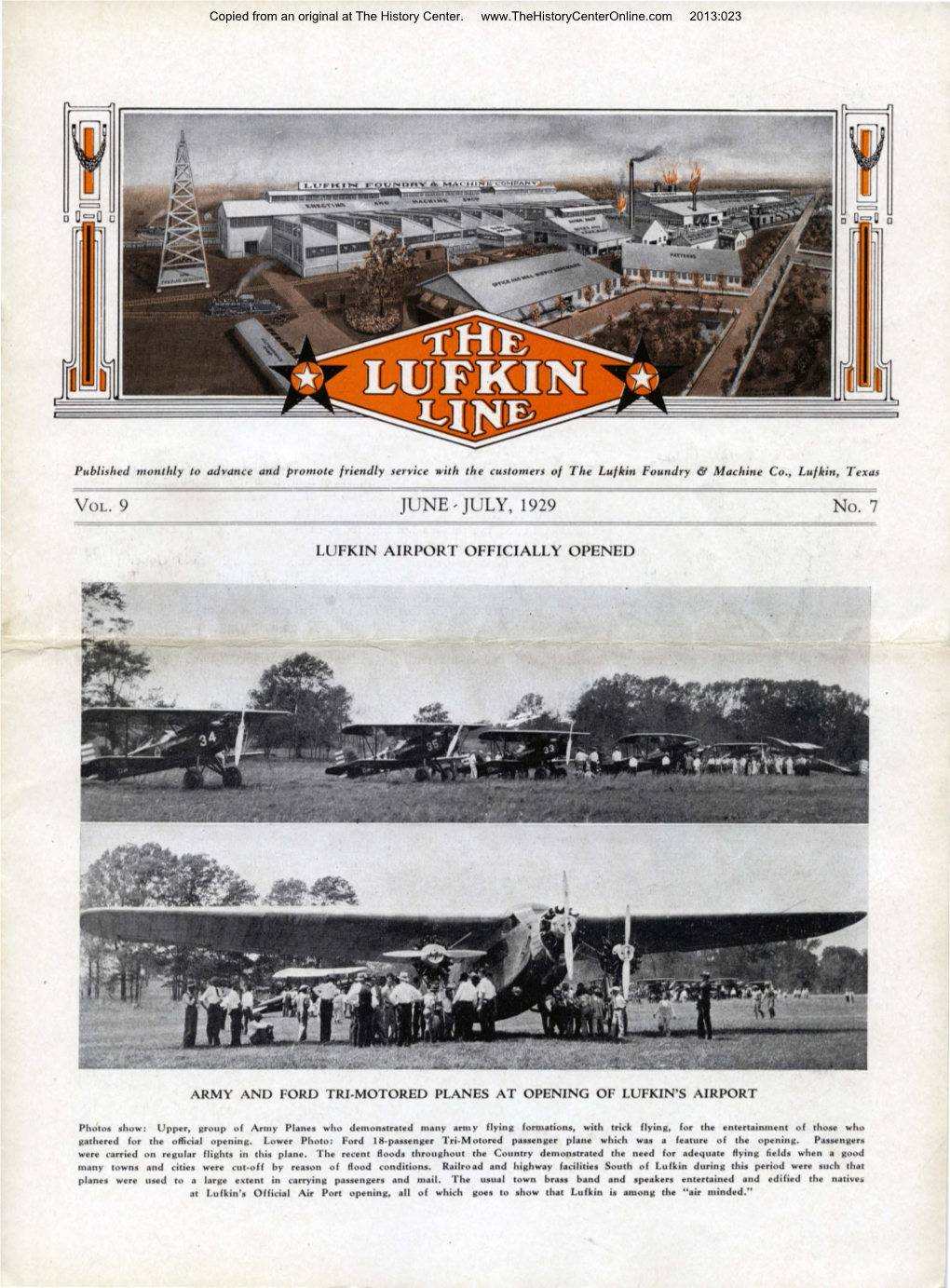 JUNE, JULY, 1929 No.7