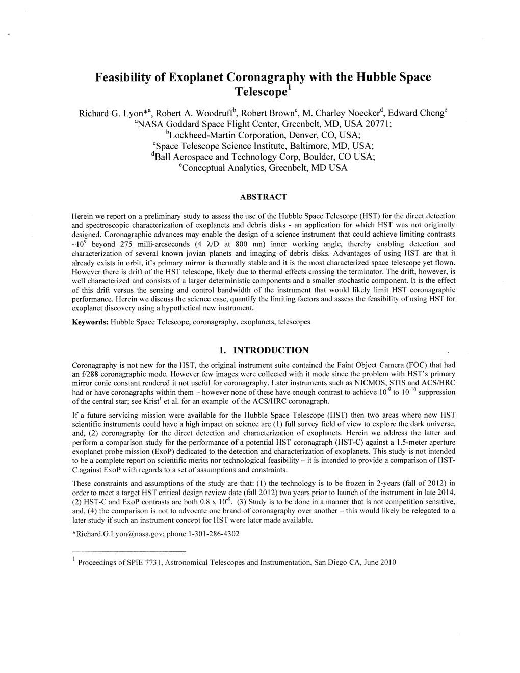 Feasibility of Exoplanet Coronagraphy with the Hubble Space Telescope!