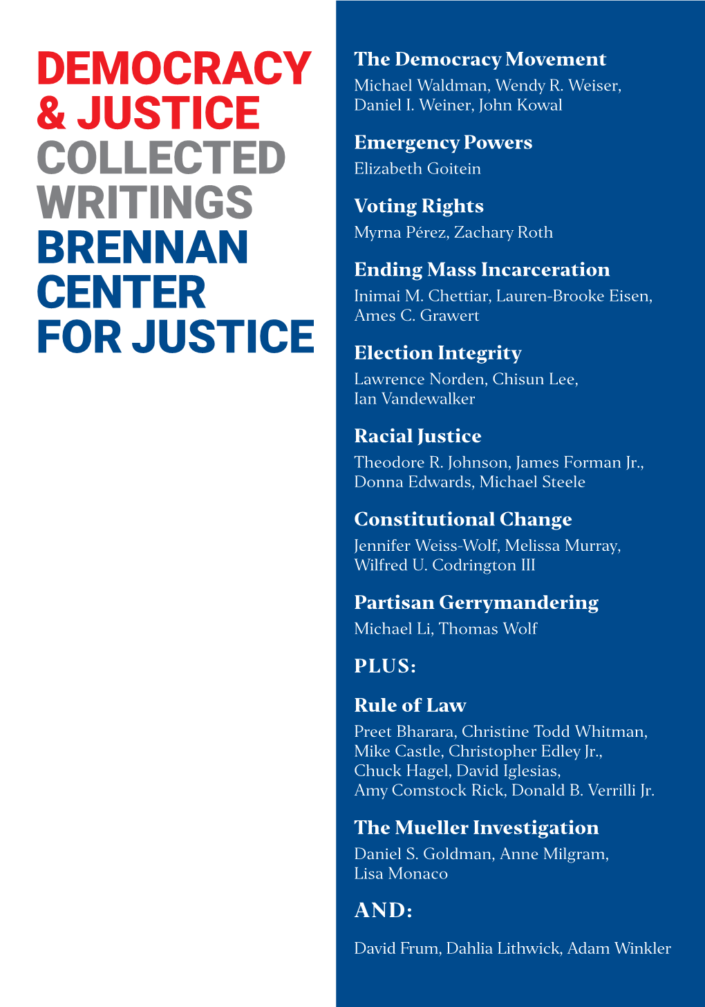 Democracy & Justice Collected Writings