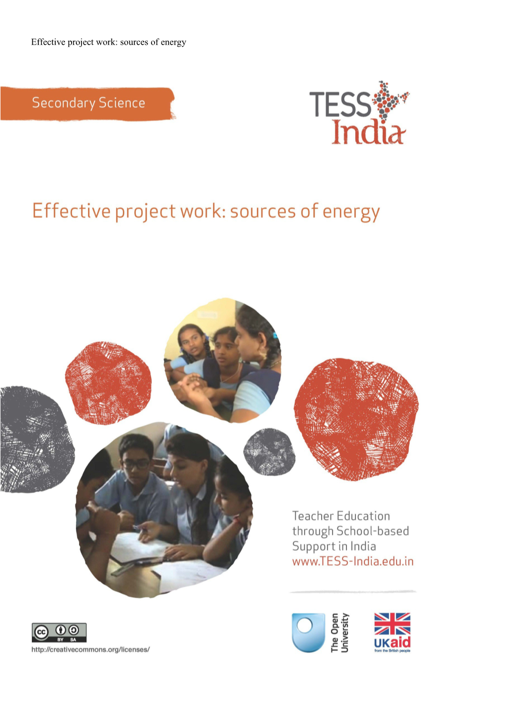 Effective Project Work:Sources of Energy