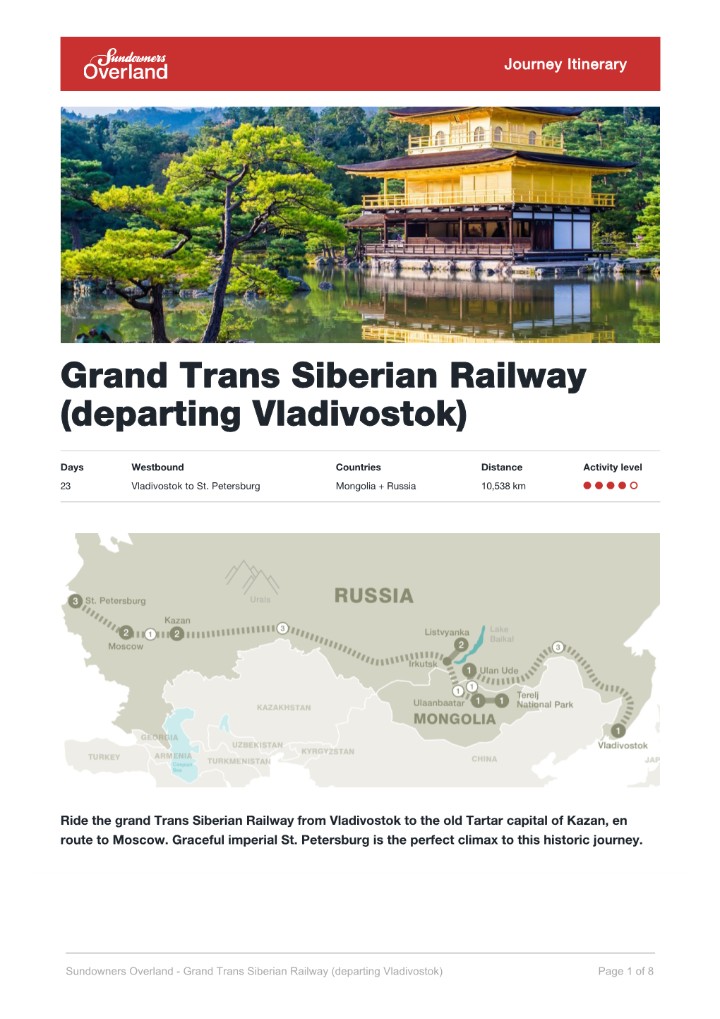 Grand Trans Siberian Railway (Departing Vladivostok)
