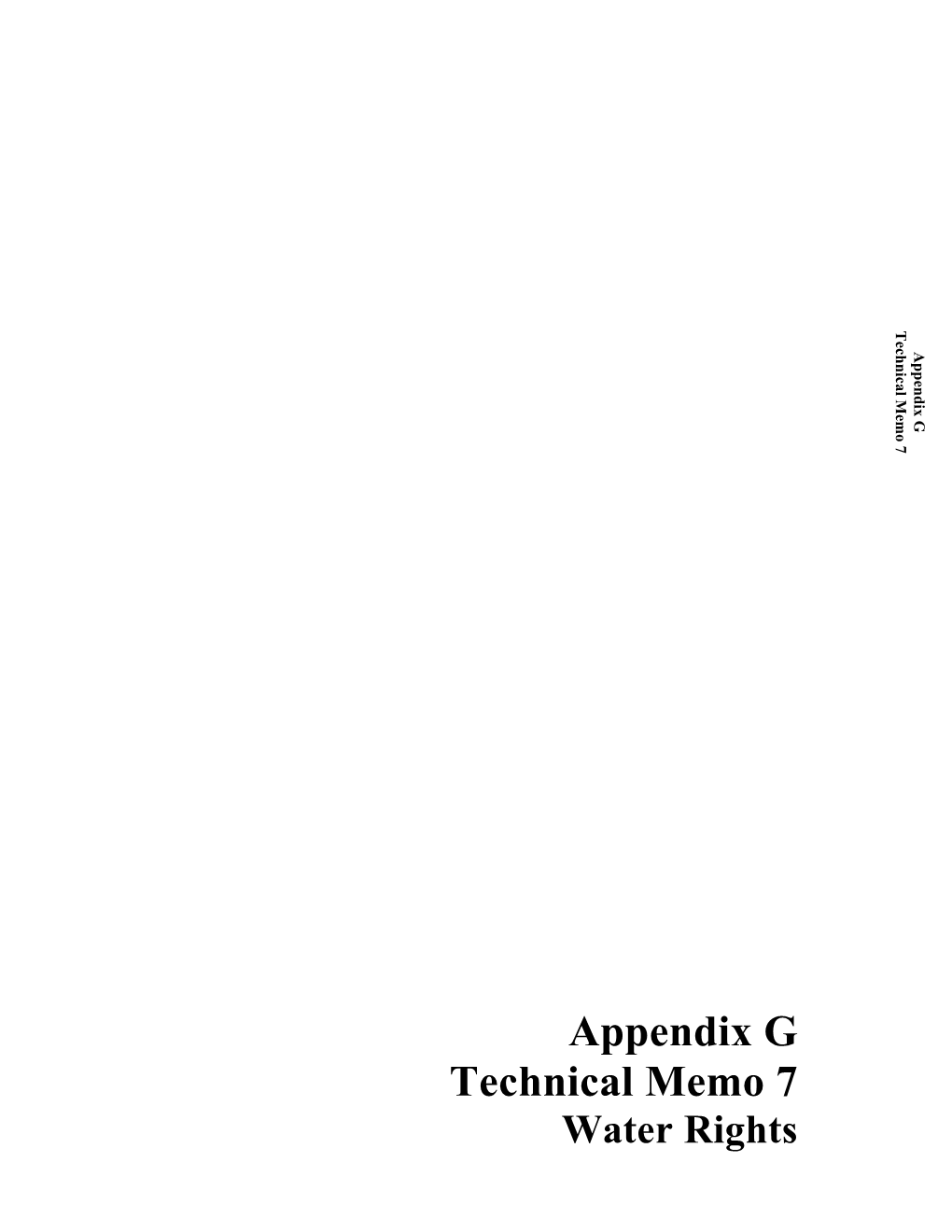 Appendix G Technical Memo 7