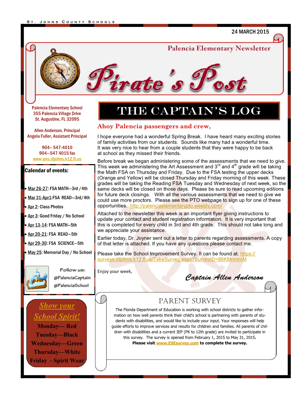 Pirate's Post 3.24.15