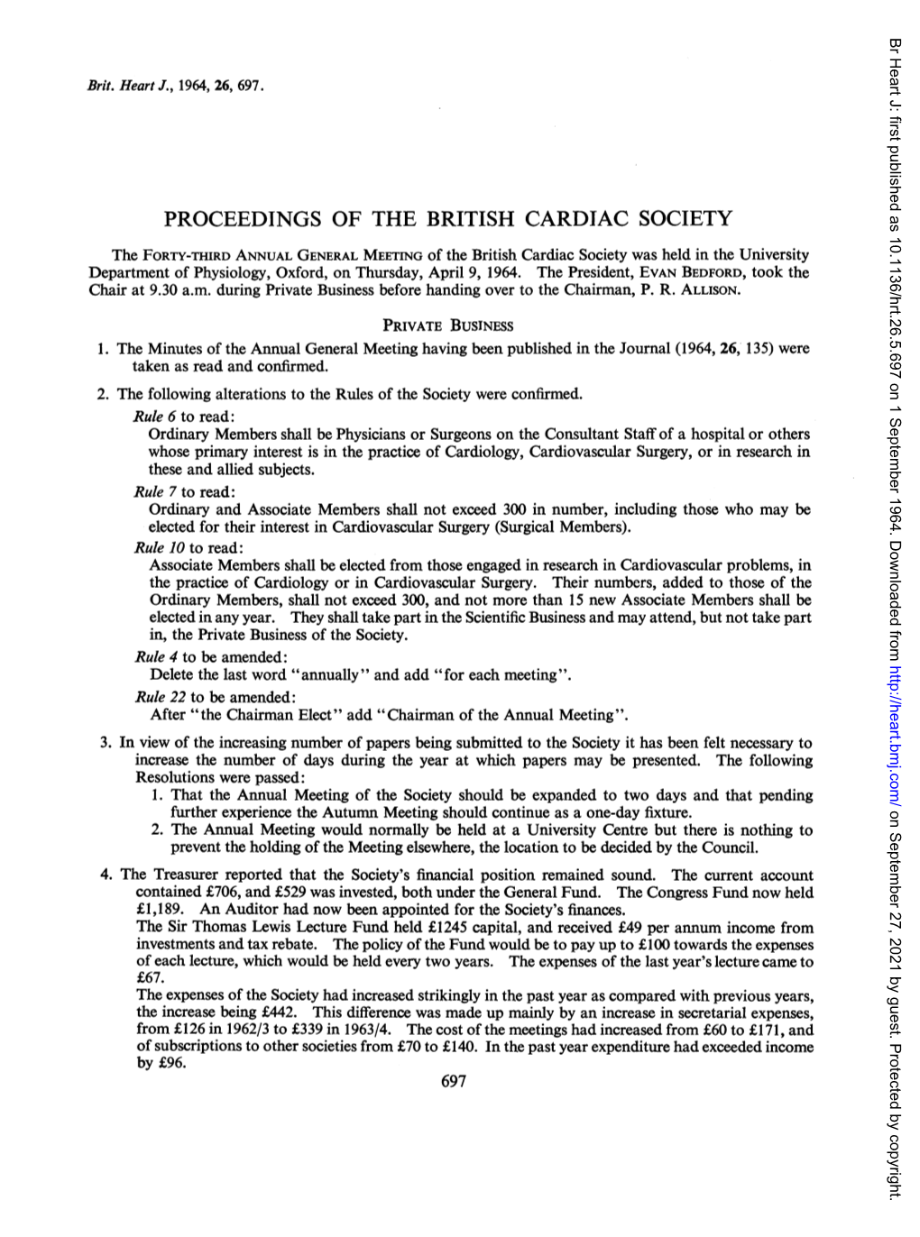 Proceedings of the British Cardiac Society