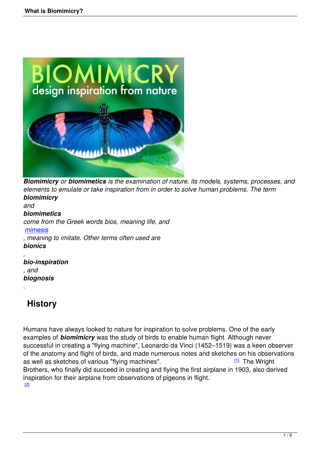 What Is Biomimicry?