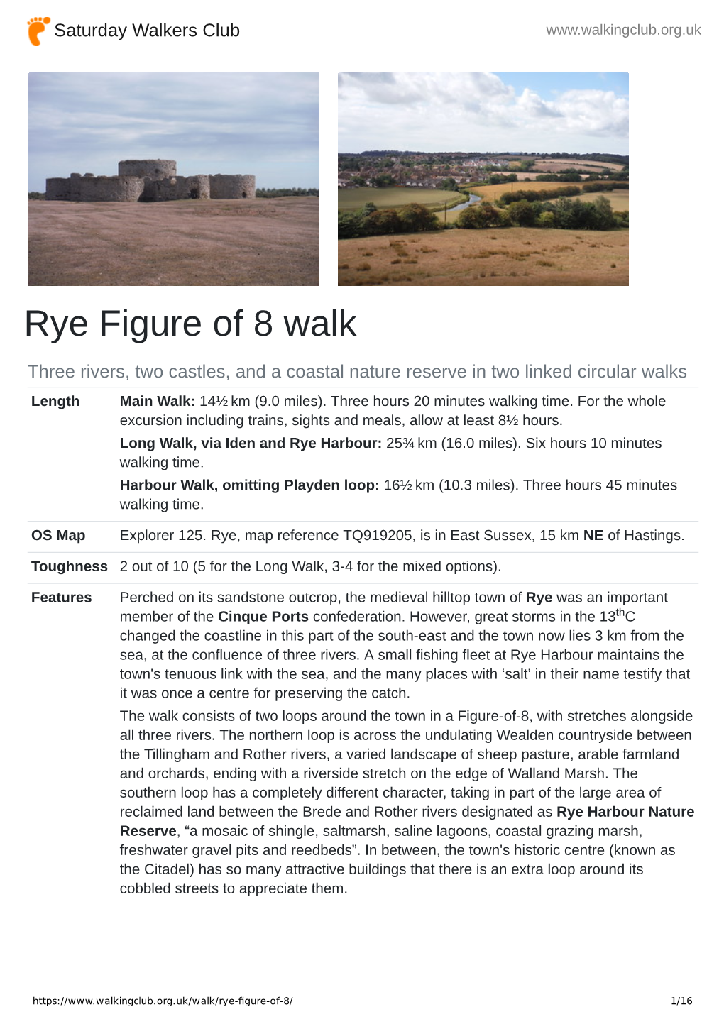 Rye Figure of 8 Walk