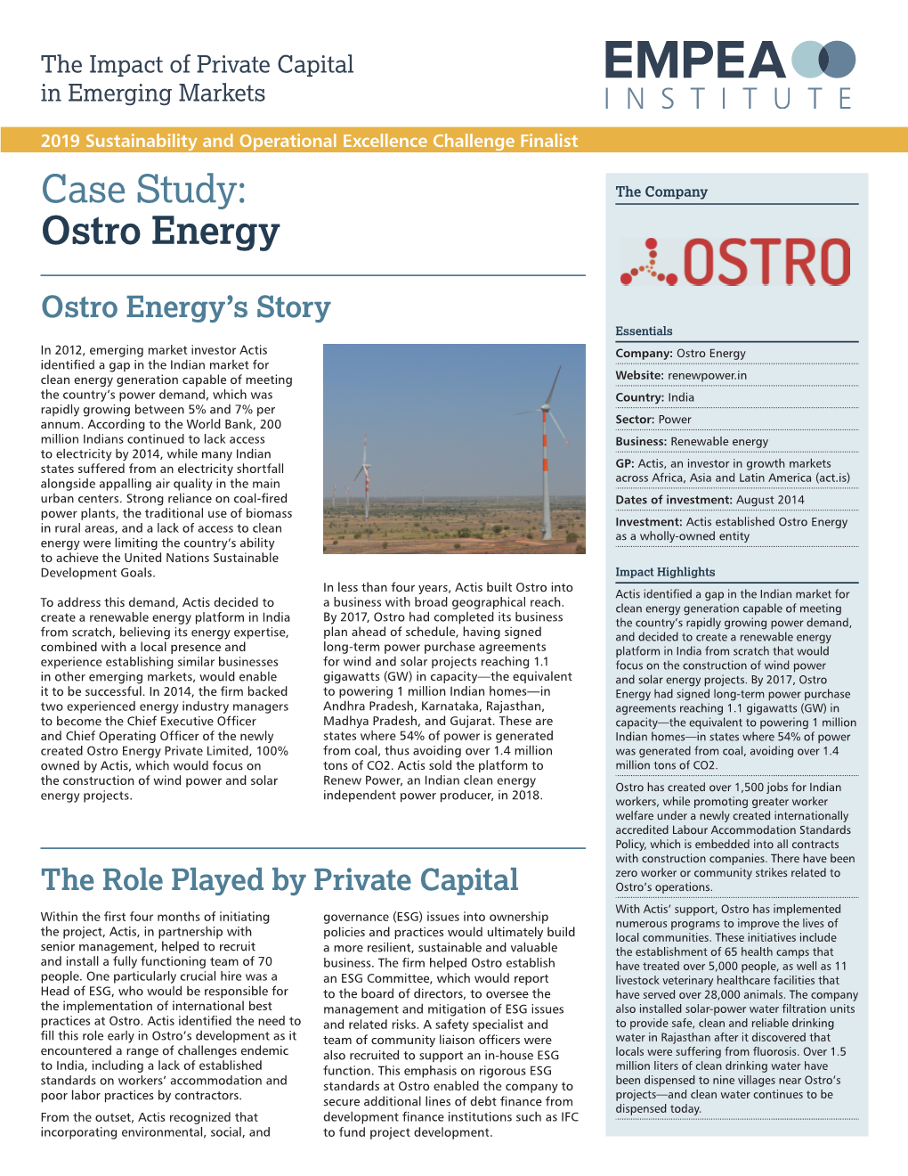 Case Study: Ostro Energy