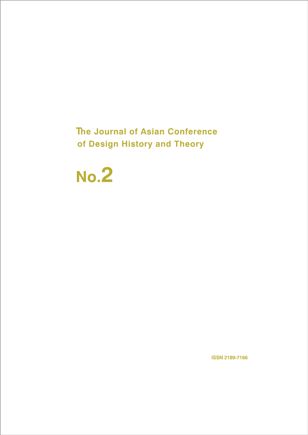 The Journal of Asian Conference of Design History and Theory