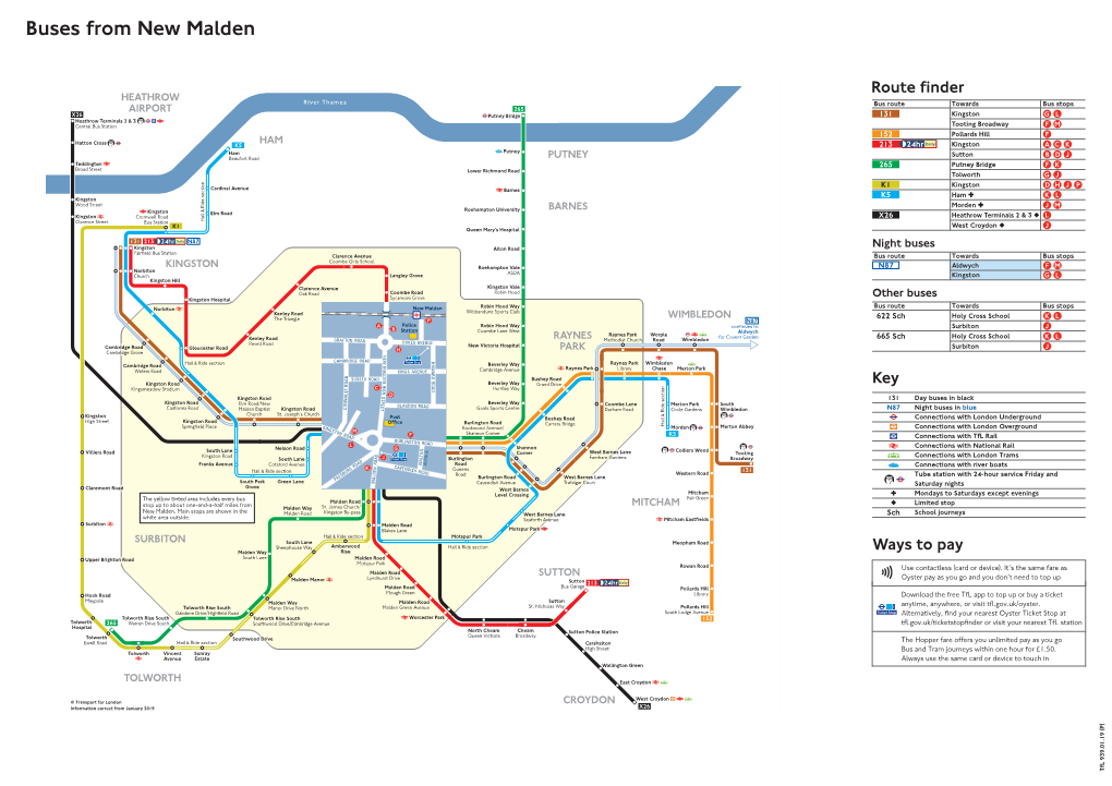 Buses from New Malden