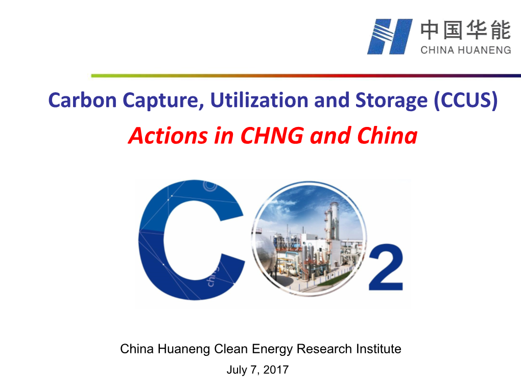 Actions in CHNG and China