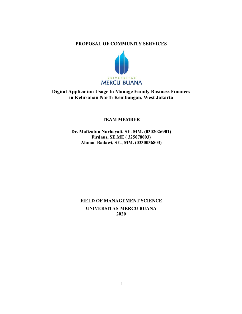 Digital Application Usage to Manage Family Business Finances in Kelurahan North Kembangan, West Jakarta