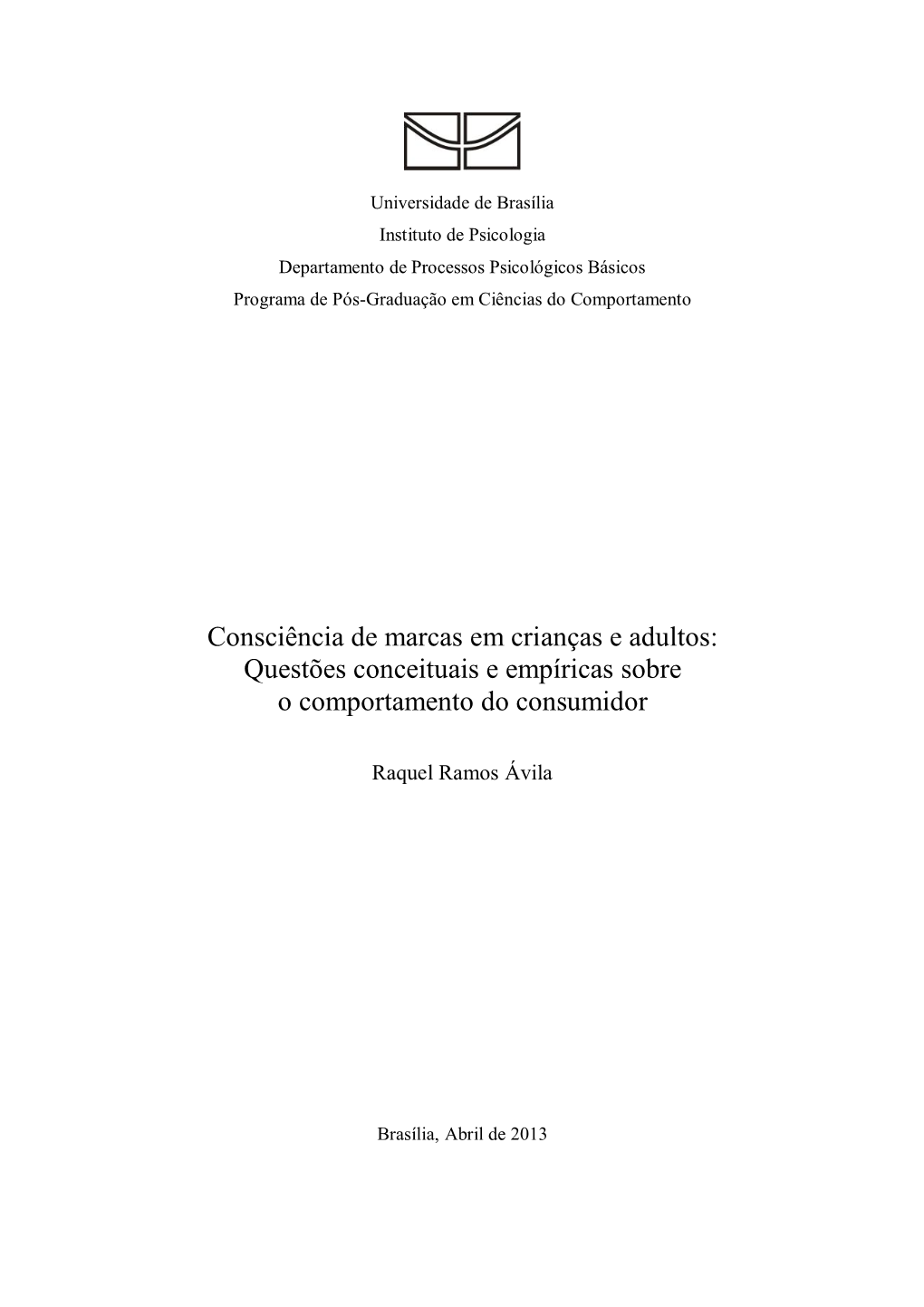 Questões Conceituais E Empíricas Sobre O Comportamento Do Consumidor