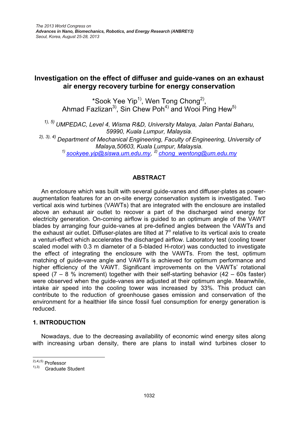 Investigation on the Effect of Diffuser and Guide-Vanes on an Exhaust Air Energy Recovery Turbine for Energy Conservation