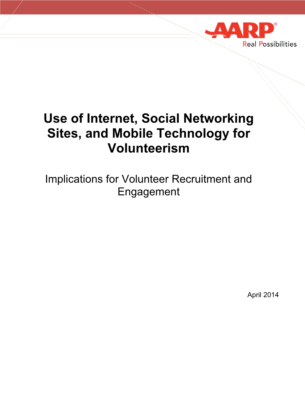 Use of Internet, Social Networking Sites, and Mobile Technology for Volunteerism