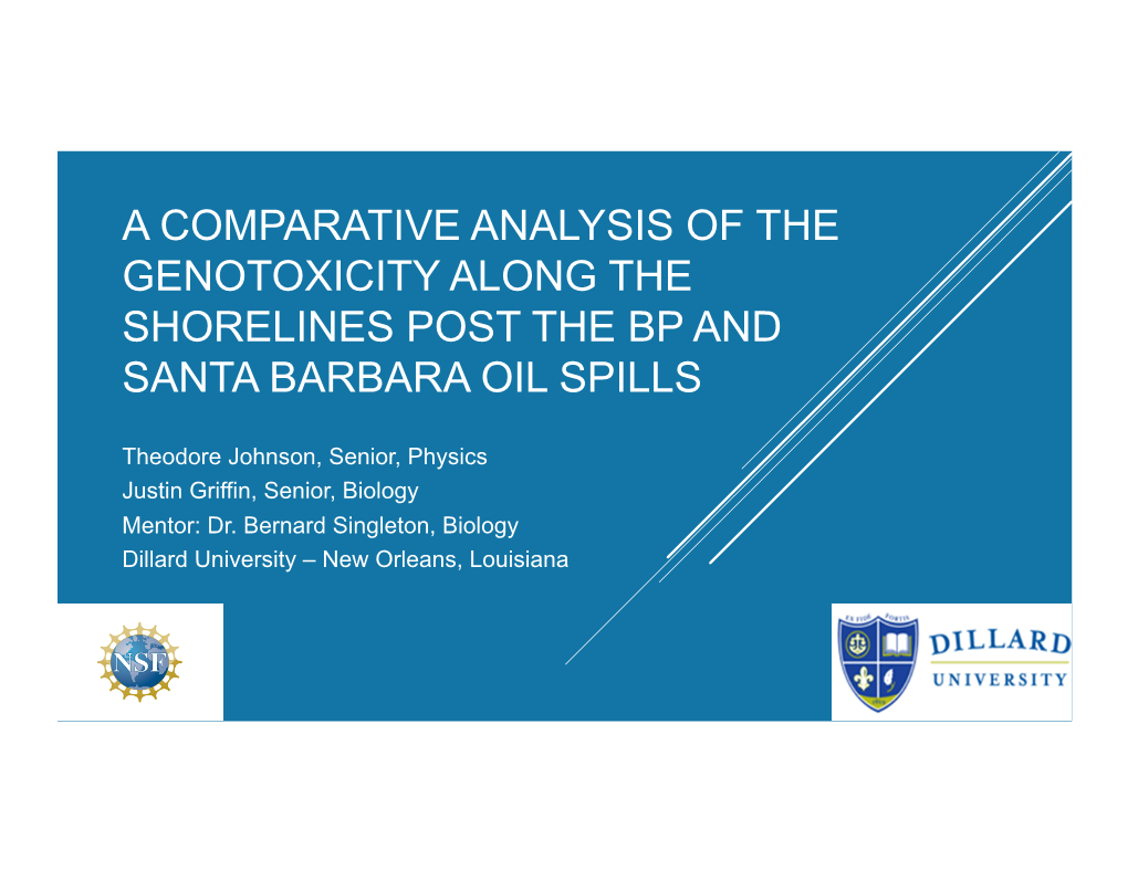 A Comparative Analysis of the Genotoxicity Along the Shorelines Post the Bp and Santa Barbara Oil Spills