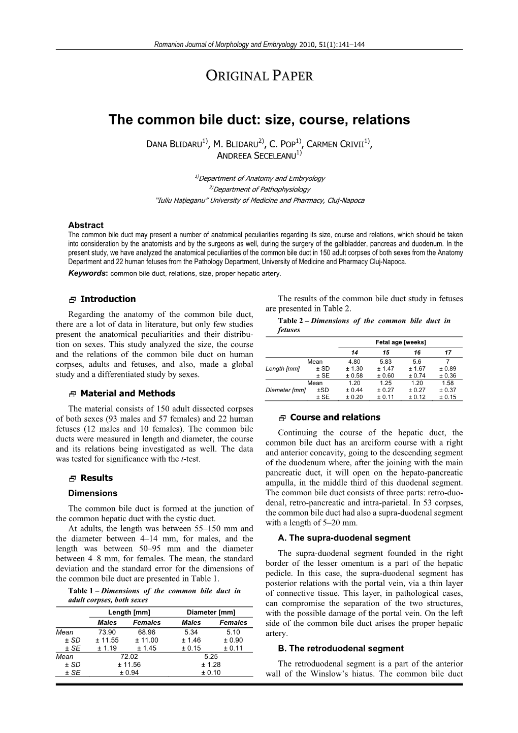 Download PDF the Common Bile Duct: Size, Course, Relations