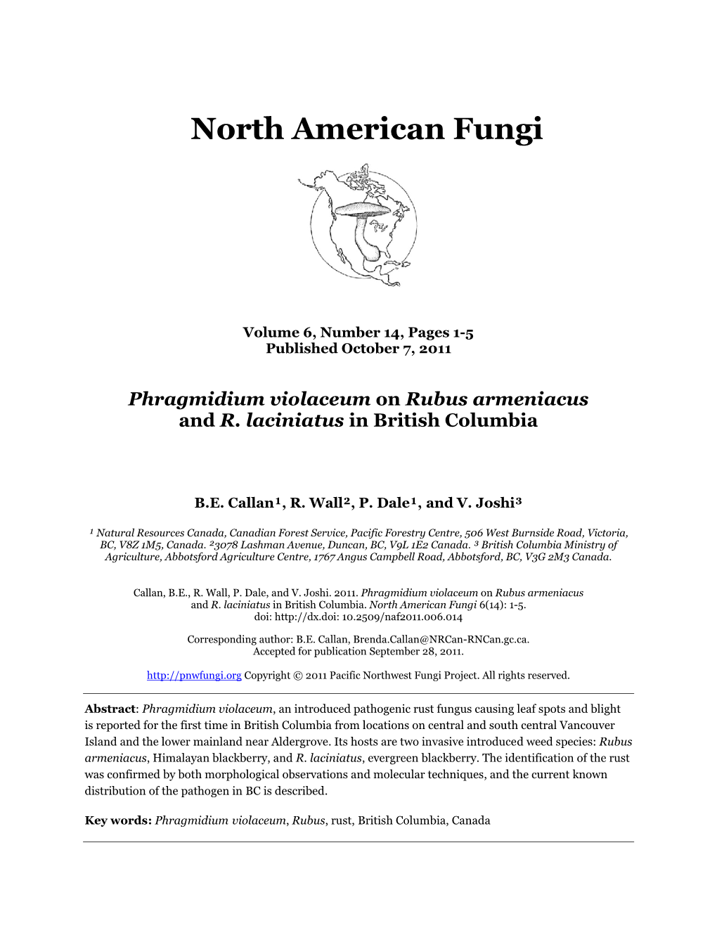 Pacific Northwest Fungi Project