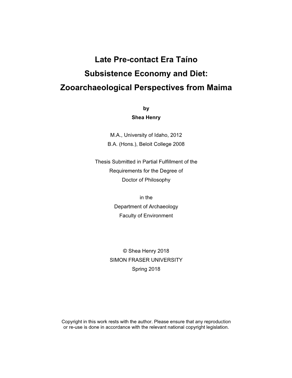 Zooarchaeological Perspectives from Maima