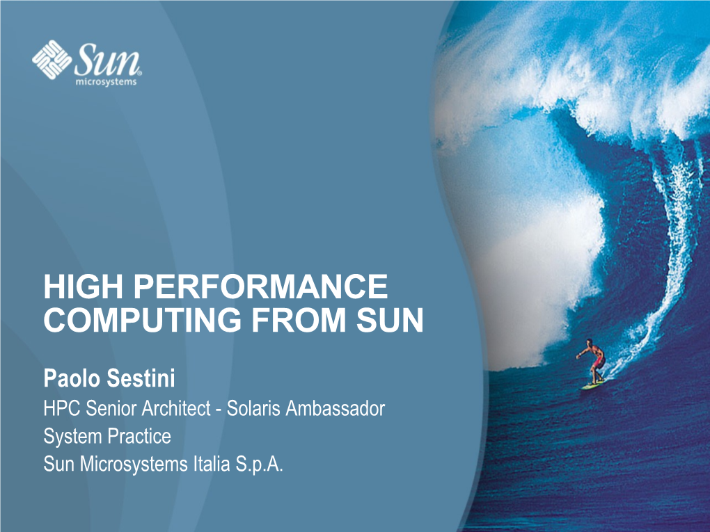 High Performance Computing from Sun