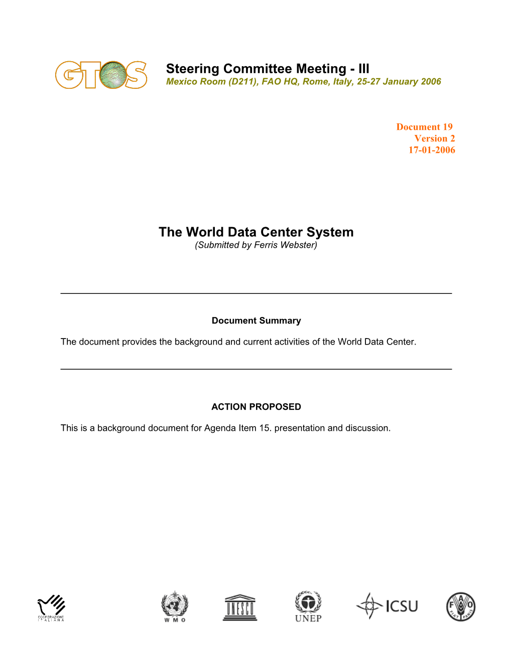 The World Data Center System