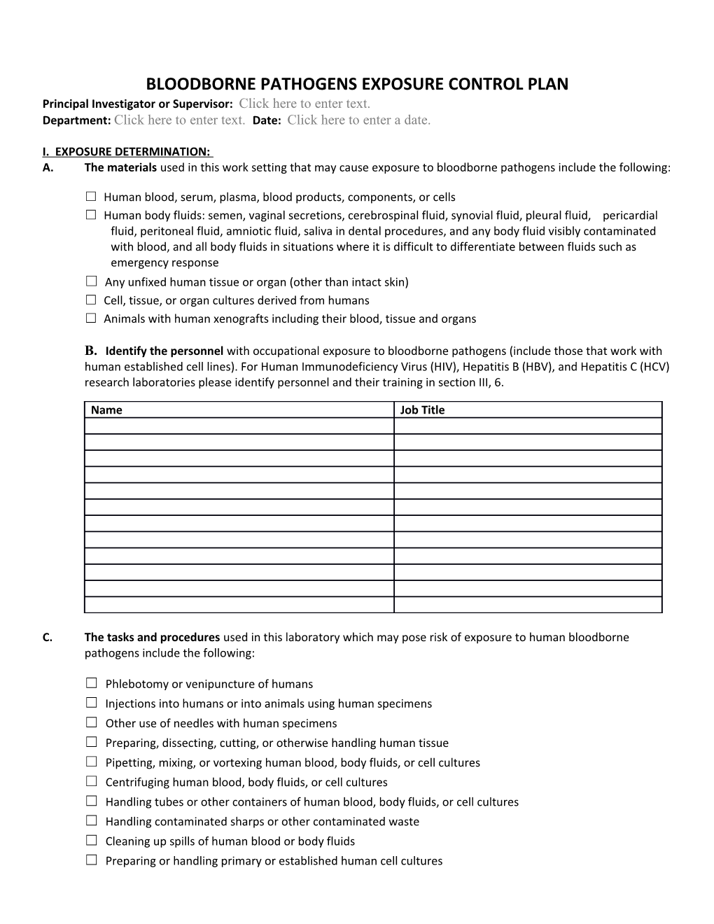 University of California at San Diego Laboratory Template for The