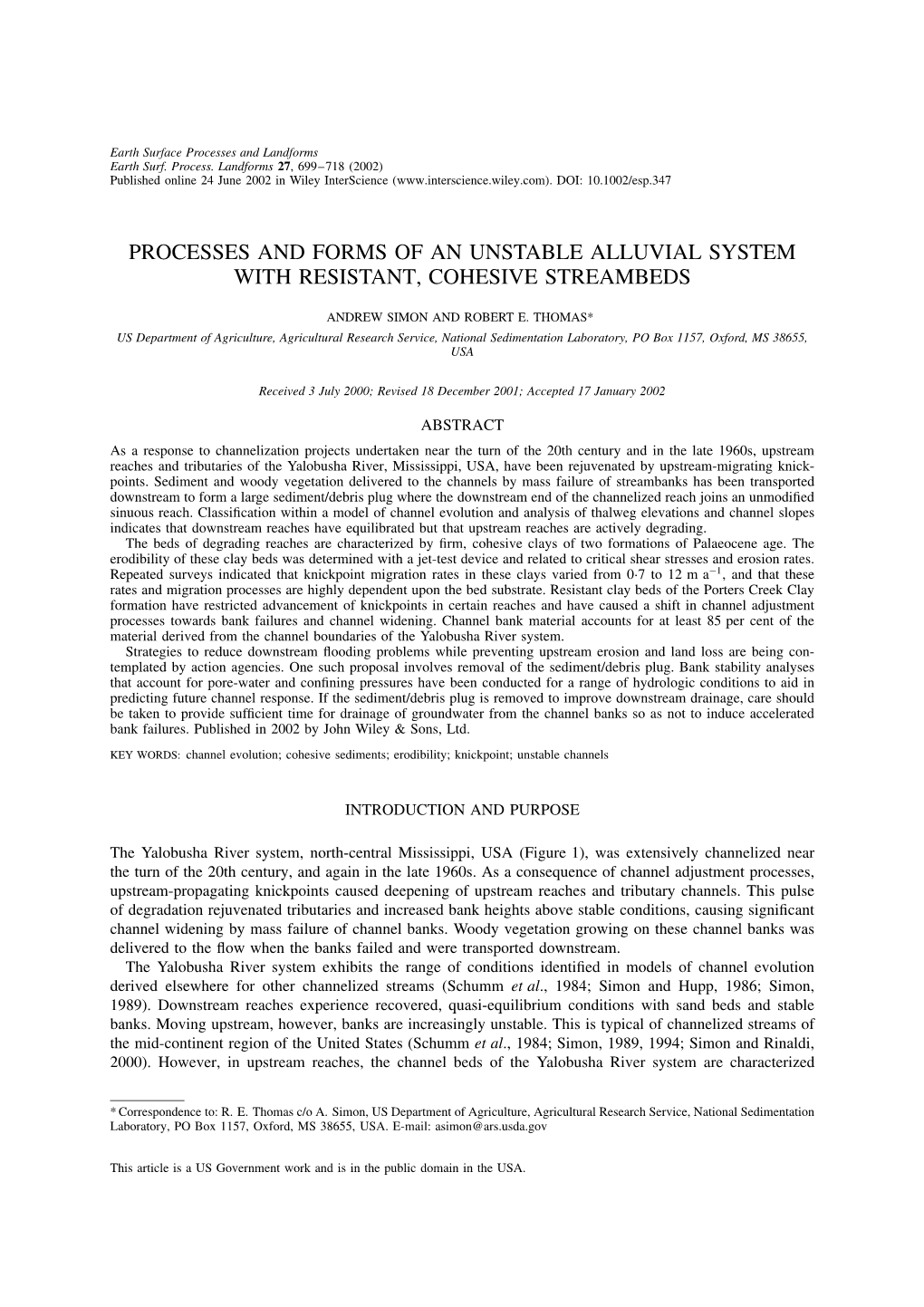 Processes and Forms of an Unstable Alluvial System with Resistant, Cohesive Streambeds