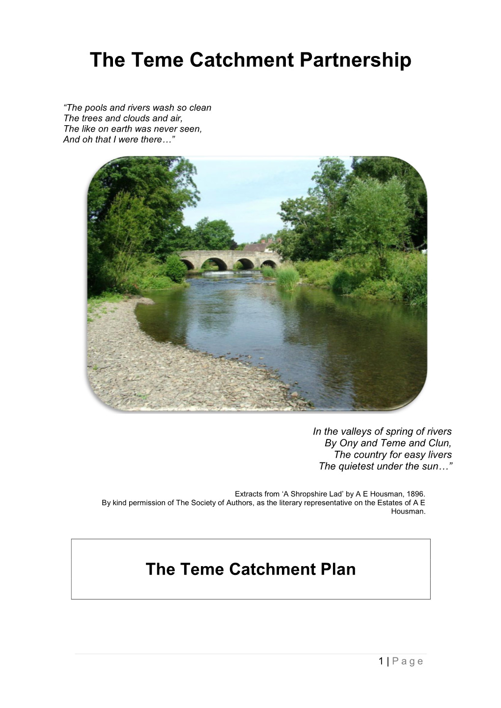 The Teme Catchment Partnership