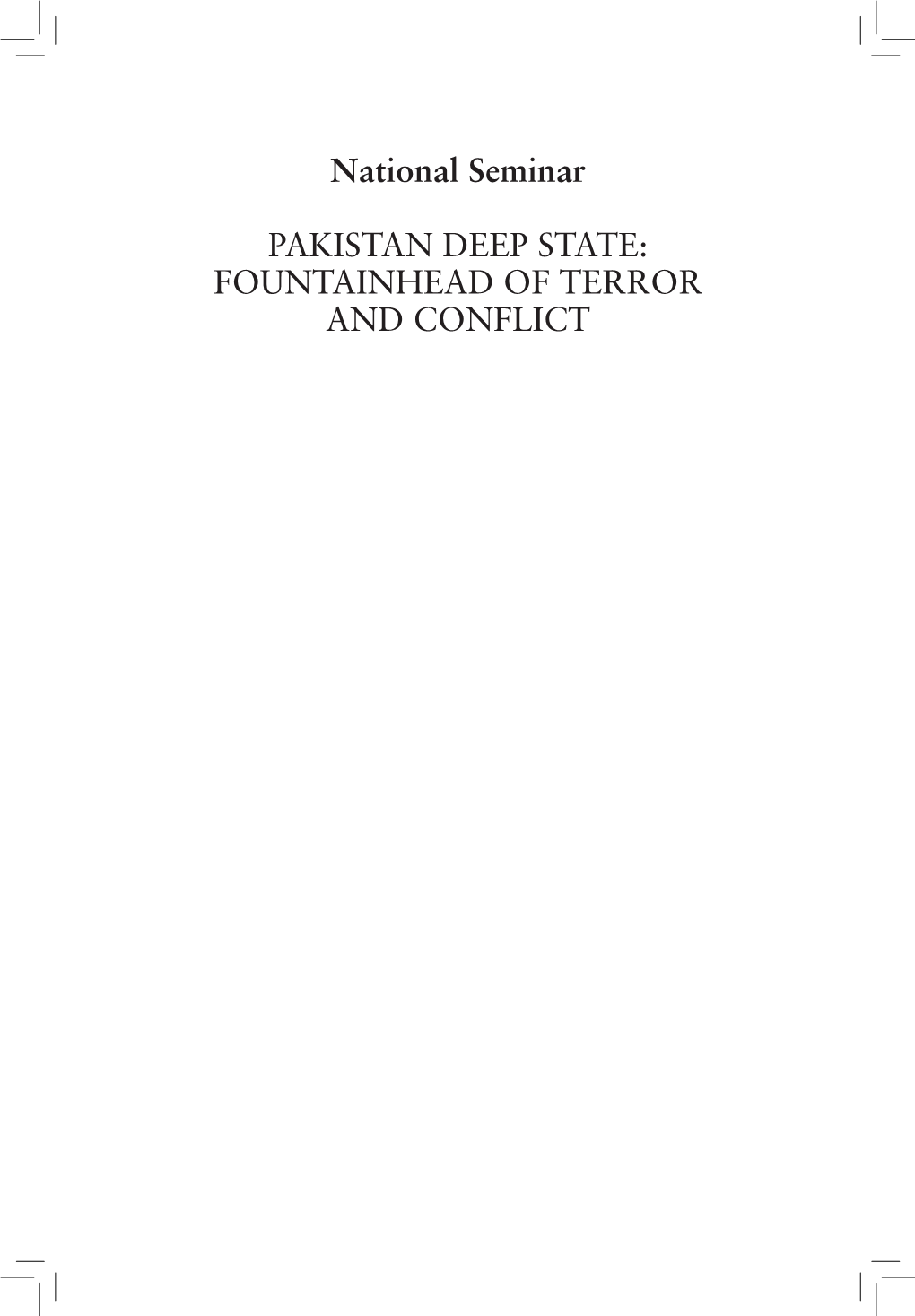 Pakistan -Deep State