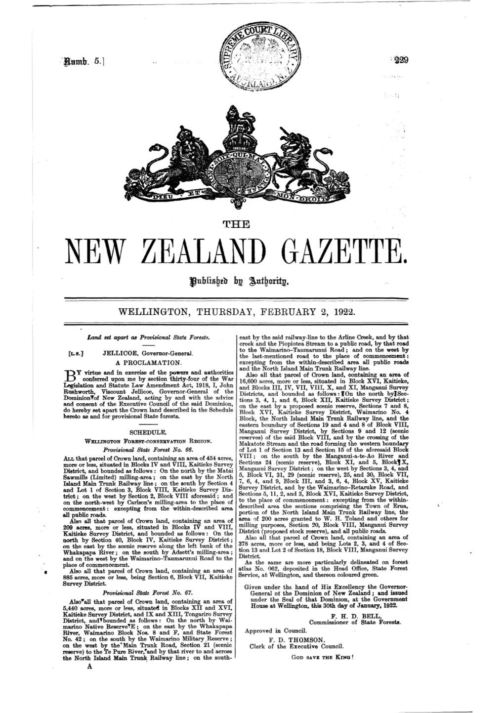 New Zealand Gazette